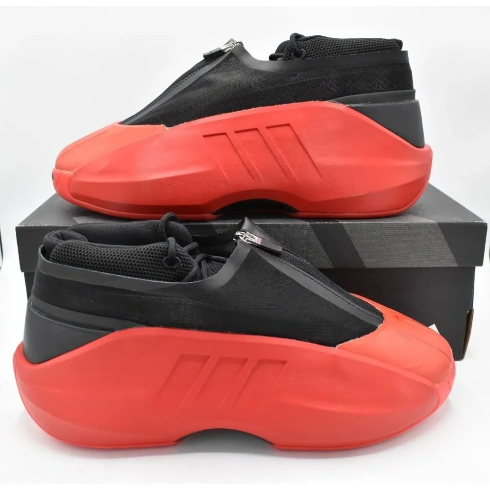 Adidas Mens Size 10‎ Crazy IIInfinity Red Black Basketball Sneakers Shoes